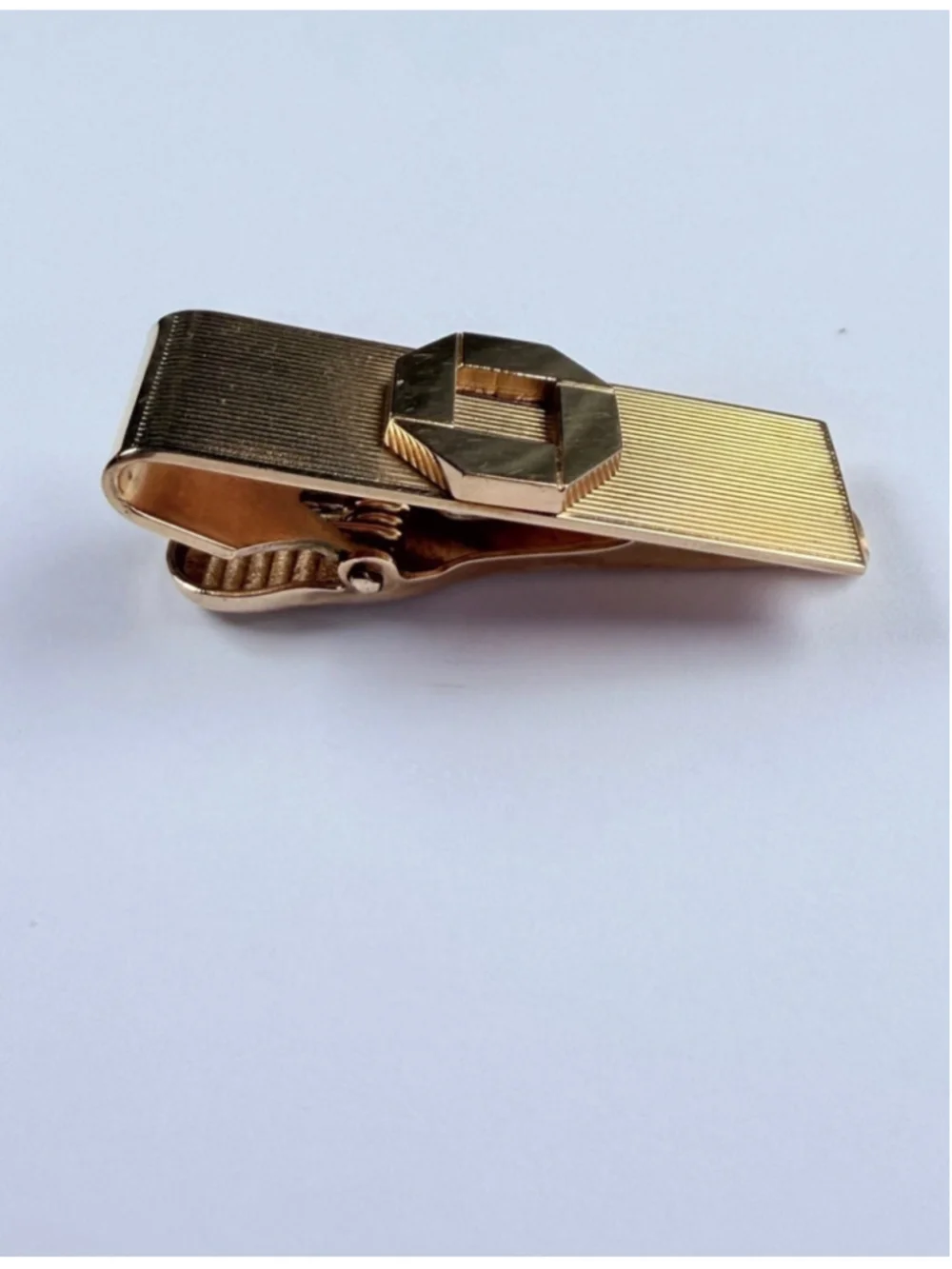 10K Gold Chase Bank Executive Wall Street Finance Balfour Tie Bar Shirt VTG Clip